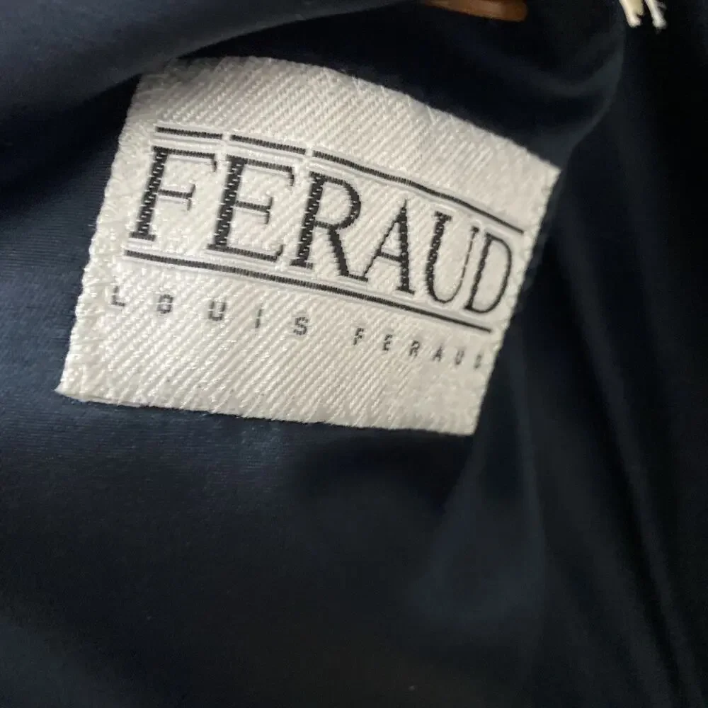 Louis Feraud Mens Suit Jacket Blazer 42 R Black Coat 100% Wool Made in Mex